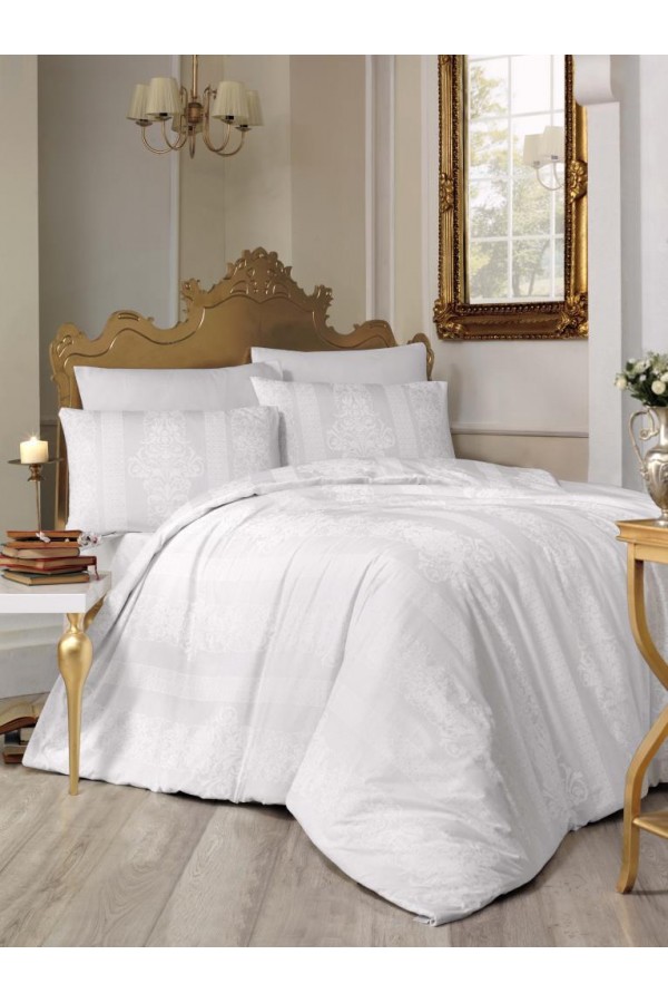 Altınbaşak Creaforce Çift Kişilik Nevresim Takımı Nobby Beyaz