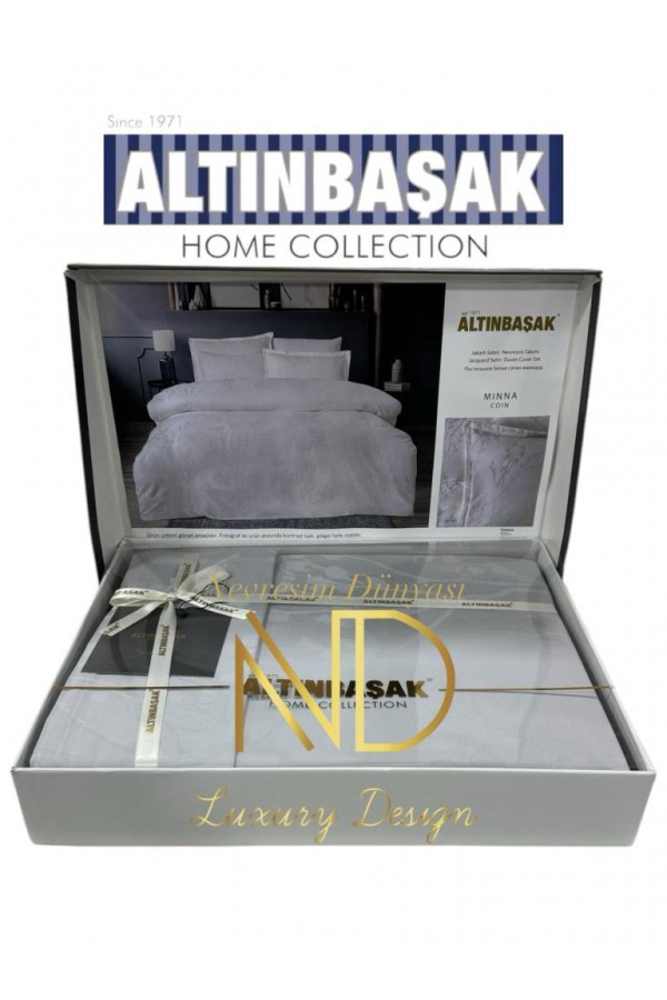 Altınbaşak Jakarlı Saten Çift Kişilik Nevresim Takımı Minna Coin Altınbaşak Jakarlı Saten Çift Kişilik Nevresim Takımı Minna Coin