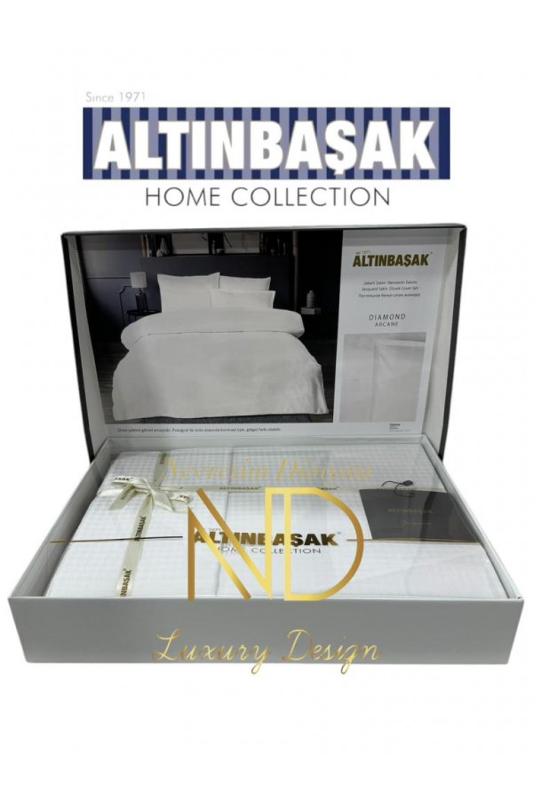 Altınbaşak Jakarlı Saten Çift Kişilik Nevresim Takımı Dıamond Arcane Altınbaşak Jakarlı Saten Çift Kişilik Nevresim Takımı Dıamond Arcane
