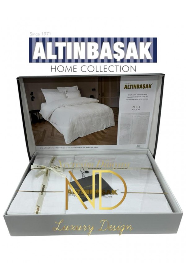Altınbaşak Jakarlı Saten Çift Kişilik Nevresim Takımı Perle Arcane Altınbaşak Jakarlı Saten Çift Kişilik Nevresim Takımı Perle Arcane