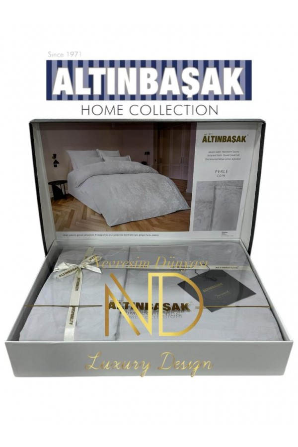 Altınbaşak Jakarlı Saten Çift Kişilik Nevresim Takımı Perle Coin Altınbaşak Jakarlı Saten Çift Kişilik Nevresim Takımı Perle Coin