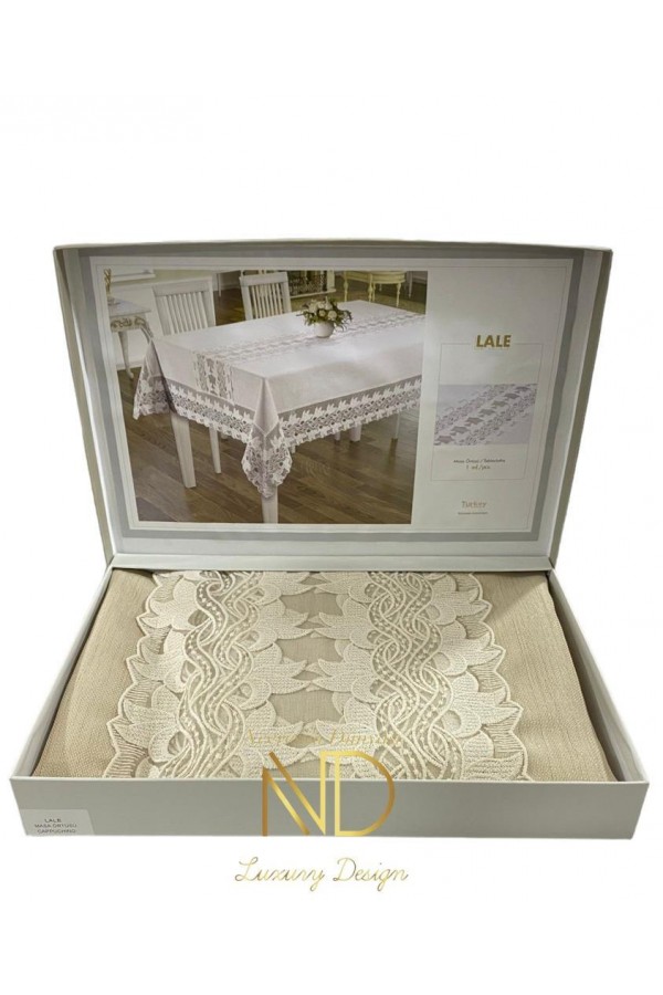 Anna Karina Masa Örtüsü Lale Cappuccino Anna Karina Masa Örtüsü Lale Cappuccino