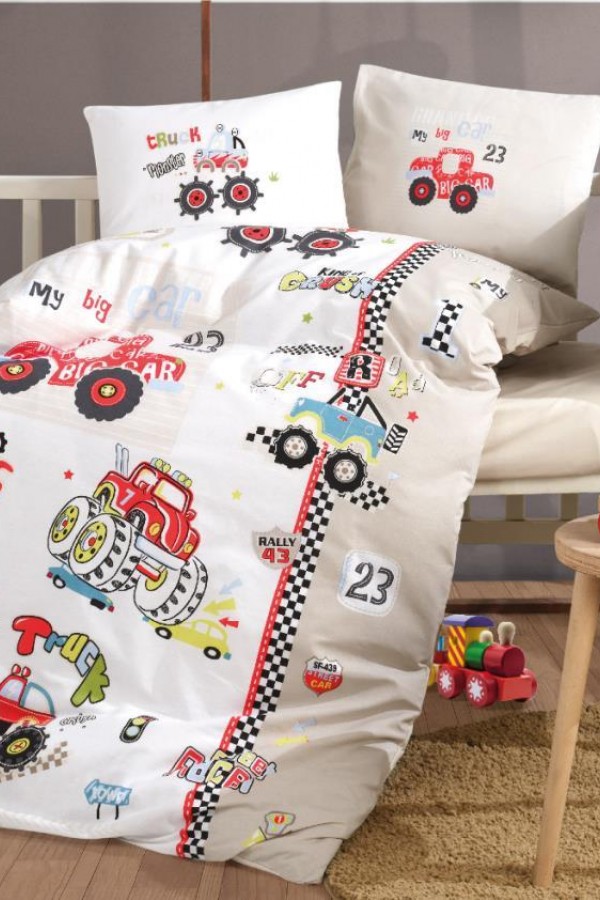 Clasy Bebek Nevresim Takımı Truck Bej Clasy Bebek Nevresim Takımı Truck Bej