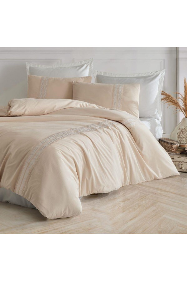 Clasy Borderline Çift Kişilik Ranforce Nevresim Takımı Olerin V1 Bej Clasy Borderline Çift Kişilik Ranforce Nevresim Takımı Olerin V1 Bej