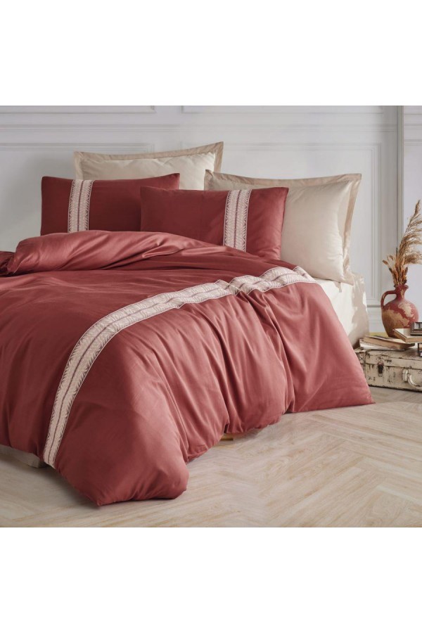 Clasy Borderline Çift Kişilik Ranforce Nevresim Takımı Olerin V2 Kiremit Clasy Borderline Çift Kişilik Ranforce Nevresim Takımı Olerin V2 Kiremit