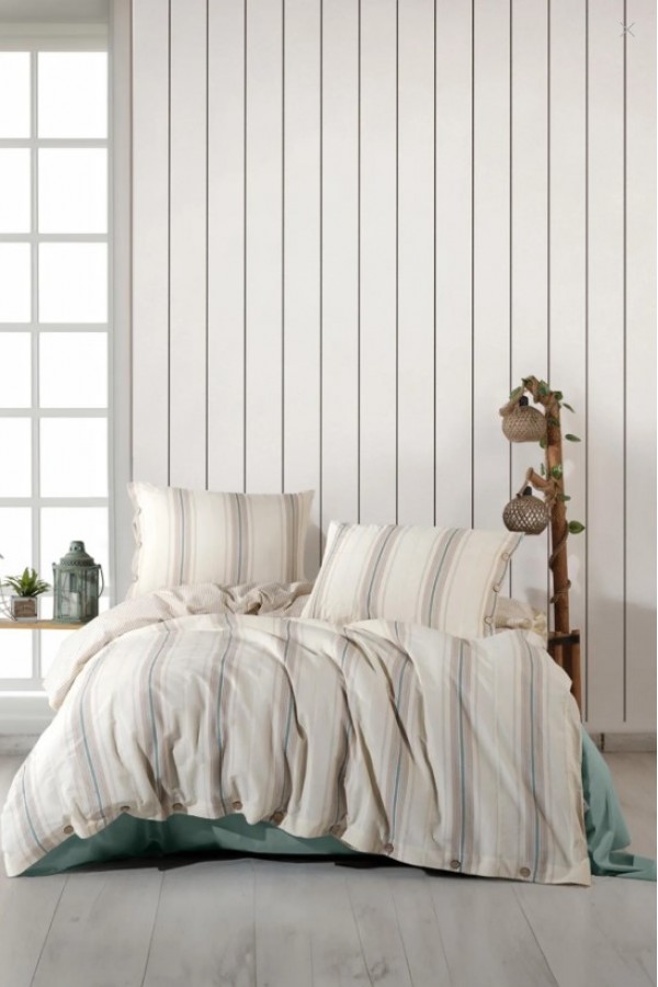 Clasy Butik Native Serisi Çift Kişilik Nevresim Takımı İmre Yeşil Clasy Butik Native Serisi Çift Kişilik Nevresim Takımı İmre Yeşil