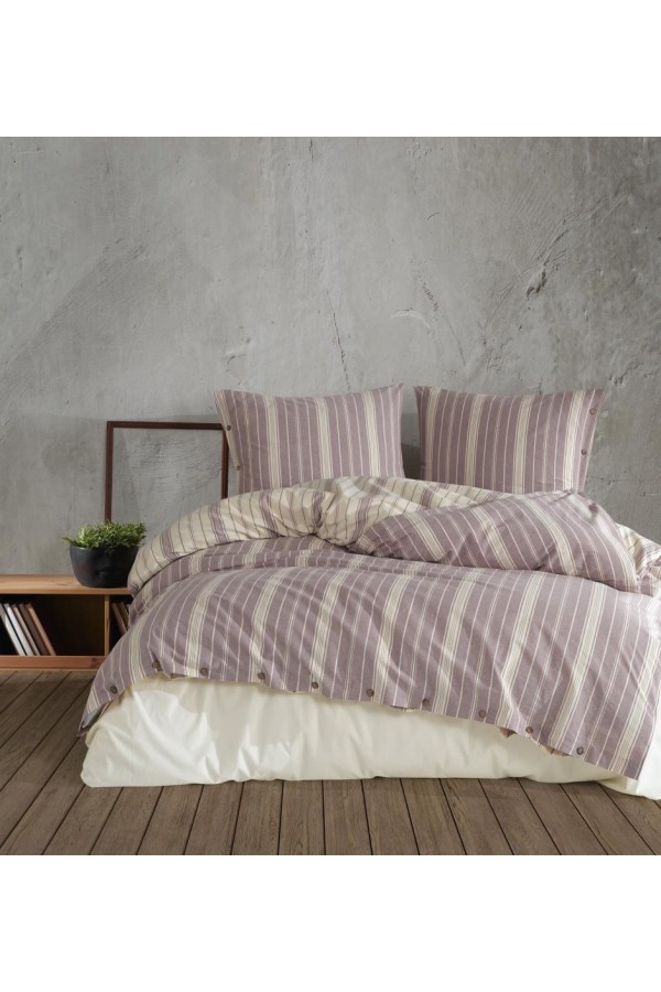 Clasy Butik Native Serisi Çift Kişilik Nevresim Takımı Pardus v1 Gülkurusu Clasy Butik Native Serisi Çift Kişilik Nevresim Takımı Pardus v1 Gülkurusu