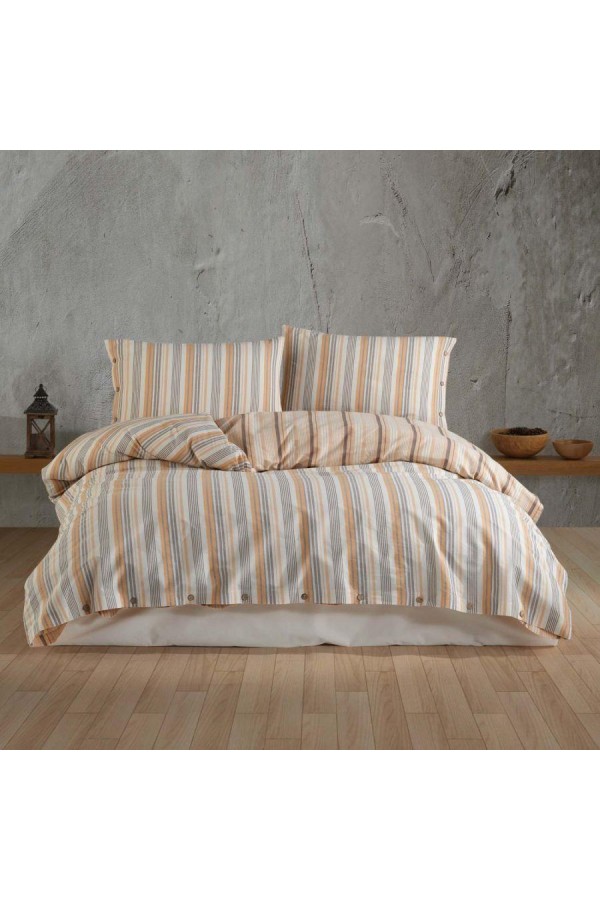 Clasy Butik Native Serisi Çift Kişilik Nevresim Takımı Velena v1 Somon Clasy Butik Native Serisi Çift Kişilik Nevresim Takımı Velena v1 Somon