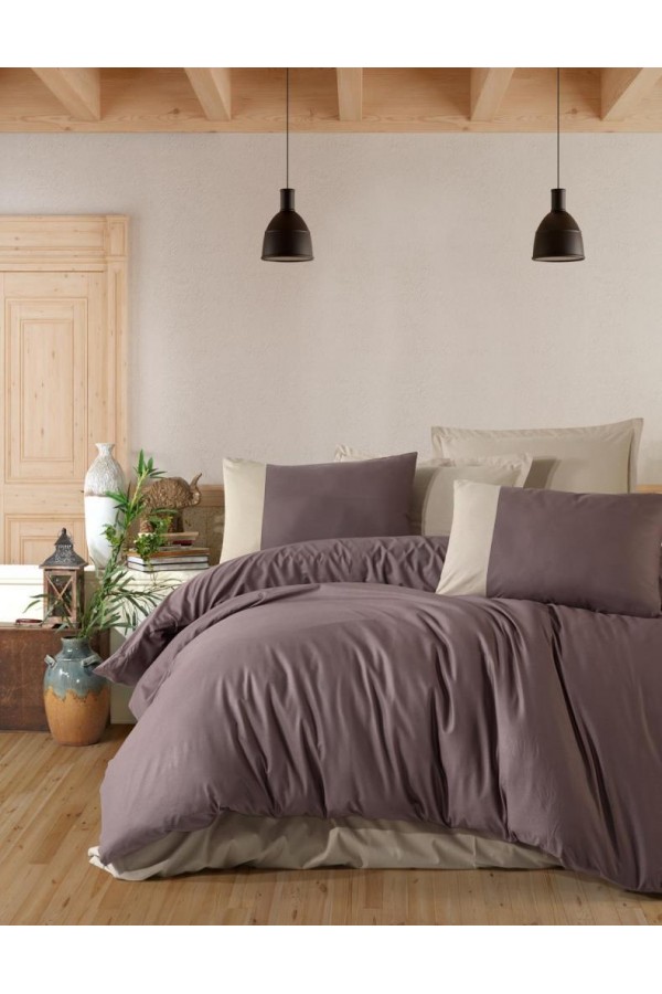 Clasy Butik Serisi Çift Kişilik Nevresim Takımı Pure V2 Kahve Clasy Butik Serisi Çift Kişilik Nevresim Takımı Pure V2 Kahve