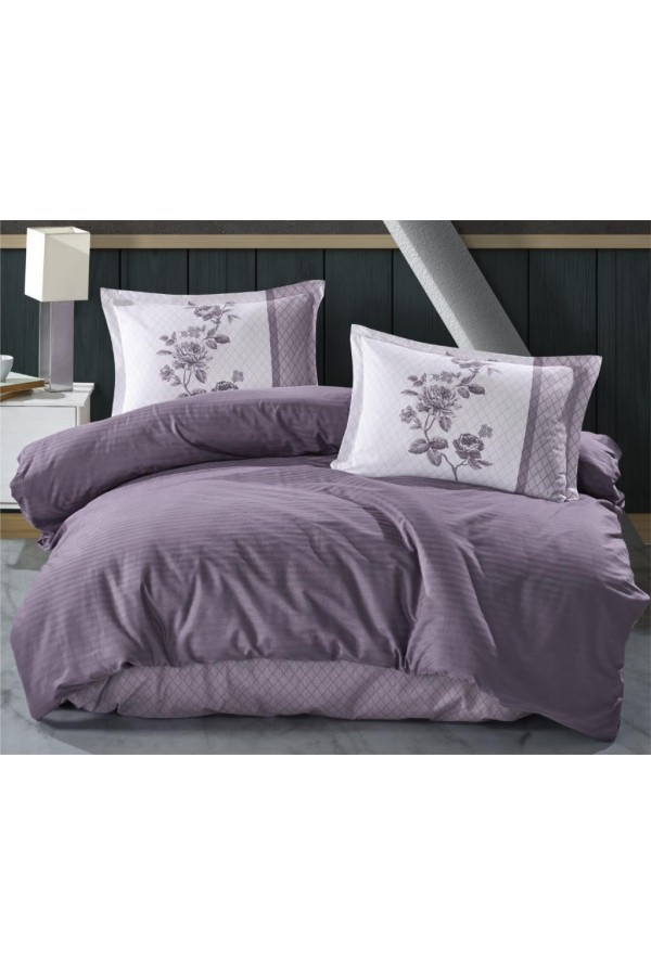 Clasy Butik Serisi Çizgili Ranforce Çift Kişilik Nevresim Takımı Suave v3 Lila Clasy Butik Serisi Çizgili Ranforce Çift Kişilik Nevresim Takımı Suave v3 Lila