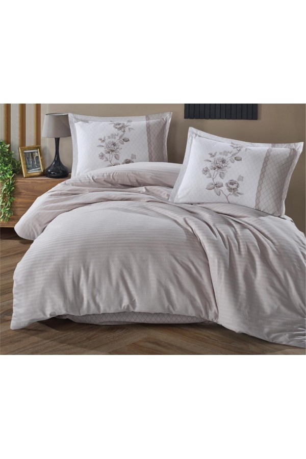 Clasy Butik Serisi Çizgili Ranforce Çift Kişilik Nevresim Takımı Suave v6 Açık Gri Clasy Butik Serisi Çizgili Ranforce Çift Kişilik Nevresim Takımı Suave v6 Açık Gri