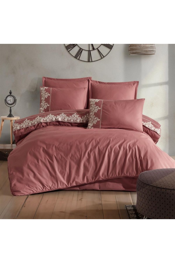 Clasy Çift Kişilik Butik Uyku Seti Osela V3 Kiremit