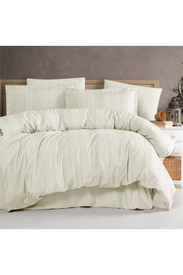 Clasy Çift Kişilik Nevresim Takımı Arakis V5 Ekru