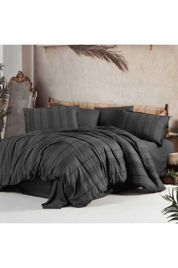 Clasy Çift Kişilik Nevresim Takımı Arakis V4 Füme