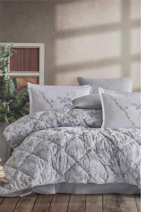 Clasy Çift Kişilik Ranforce Uyku Seti Messina V1 Gri