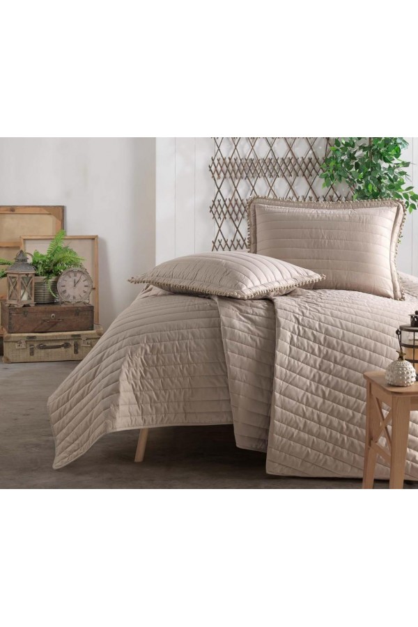 Clasy Çift Kişilik Yatak Örtüsü Pedra V5 Kahve