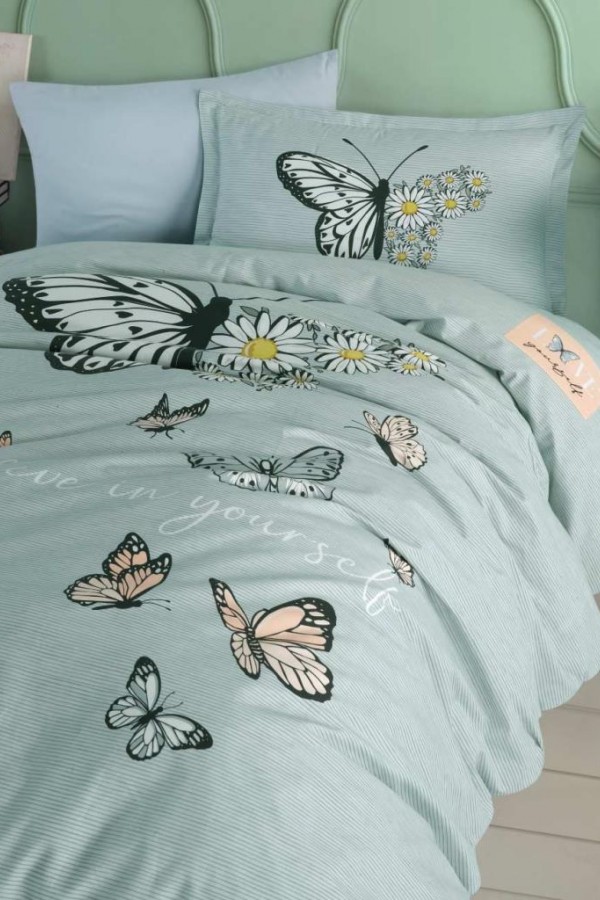 Clasy Genç Ranforce Tek Kişilik Nevresim Takımı Daisy Love v1 Mint Clasy Genç Ranforce Tek Kişilik Nevresim Takımı Daisy Love v1 Mint
