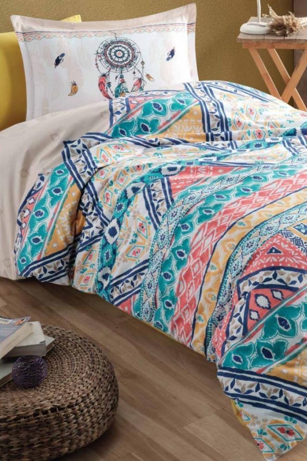 Clasy Genç Ranforce Tek Kişilik Nevresim Takımı Boho v1 Bej Clasy Genç Ranforce Tek Kişilik Nevresim Takımı Boho v1 Bej