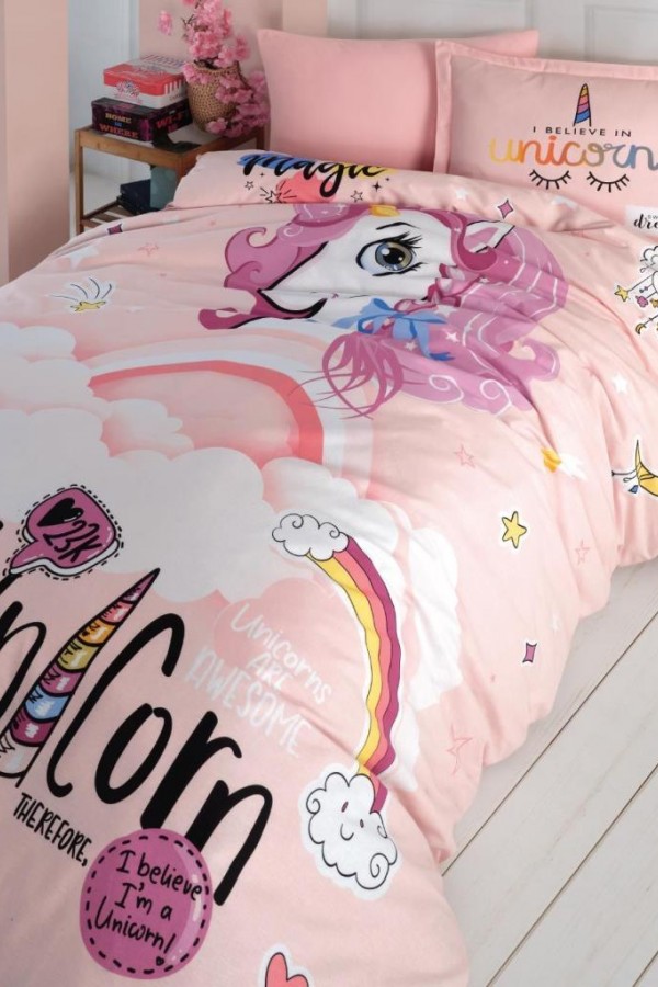Clasy Genç Ranforce Tek Kişilik Nevresim Takımı Pink Dreams Pudra Clasy Genç Ranforce Tek Kişilik Nevresim Takımı Pink Dreams Pudra