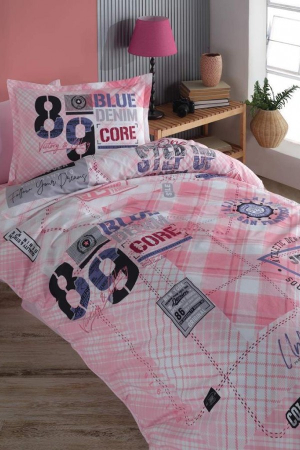 Clasy Genç Ranforce Tek Kişilik Nevresim Takımı Denim v1 Pembe Clasy Genç Ranforce Tek Kişilik Nevresim Takımı Denim v1 Pembe