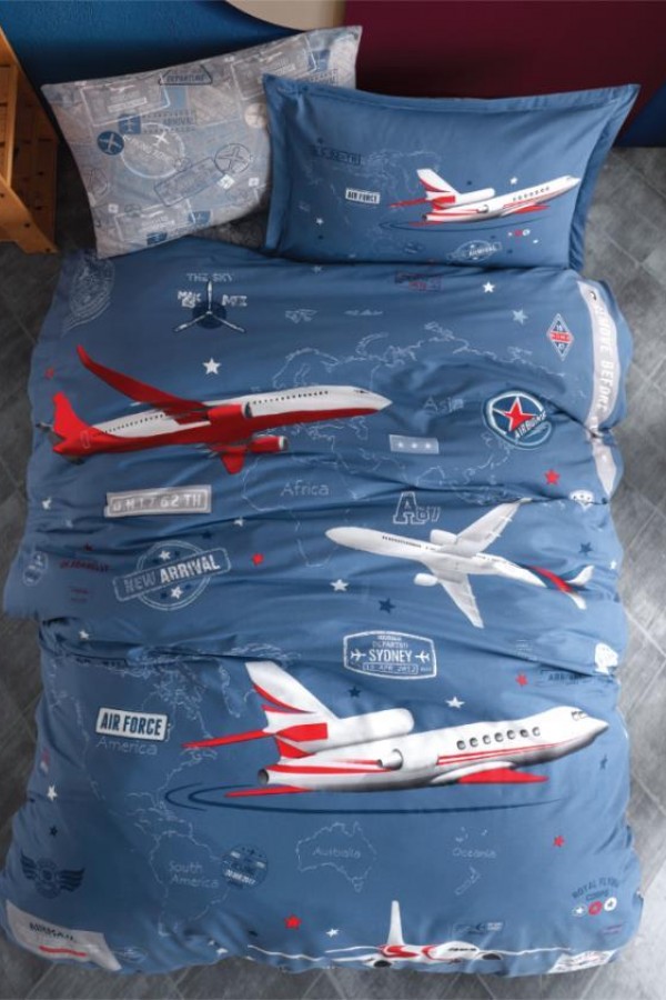 Clasy Genç Ranforce Tek Kişilik Nevresim Takımı Arrival v1 Mavi Clasy Genç Ranforce Tek Kişilik Nevresim Takımı Arrival v1 Mavi