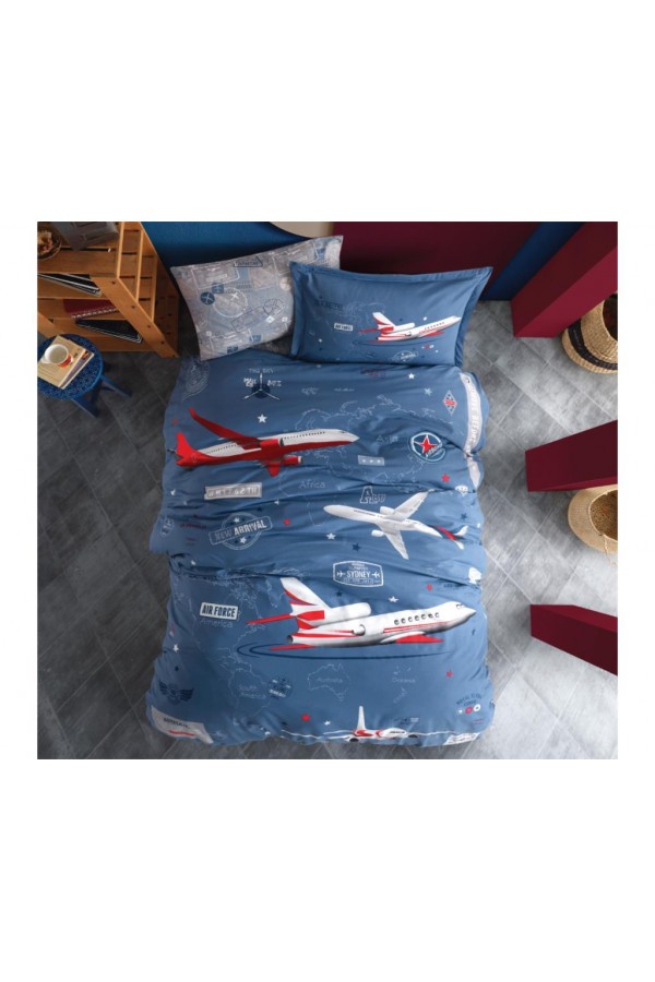 Clasy Genç Ranforce Tek Kişilik Nevresim Takımı Arrival v1 Mavi