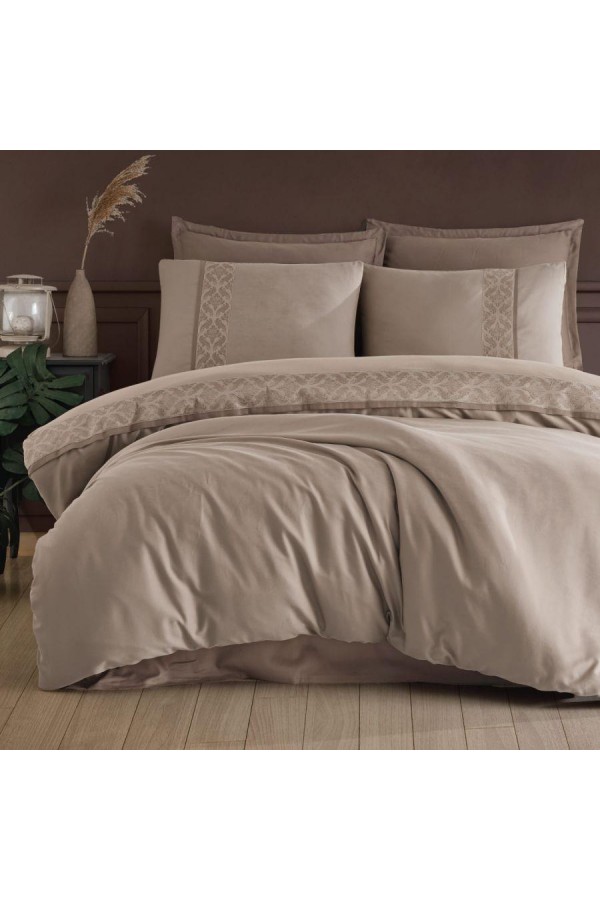 Clasy Borderline Çift Kişilik Ranforce Nevresim Takımı Nienna V1 Bej Clasy Borderline Çift Kişilik Ranforce Nevresim Takımı Nienna V1 Bej