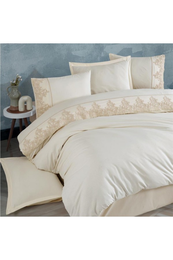 Clasy Nevresim Takımı Çift Kişilik Osela V2 Ekru