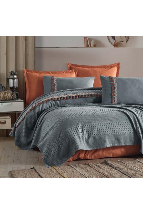 Clasy Pike Takımı Çift Kişilik Bohemline V1 Gri