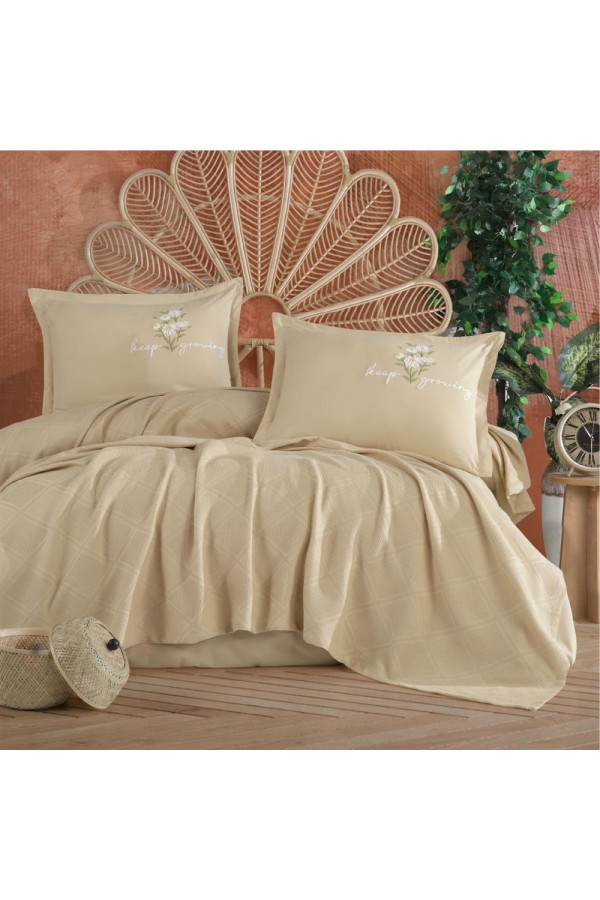 Clasy Pike Takımı Çift Kişilik Etta V1 Bej