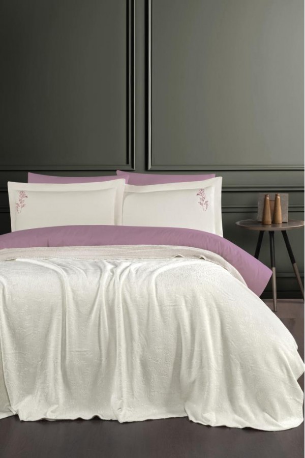 Altınbaşak Dream Battaniyeli Nevresim Takımı Çift Kişilik Talia İvory