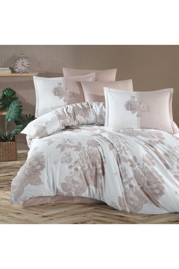 Clasy Ranforce Nevresim Takımı Çift Kişilik Rohan v2 Bej