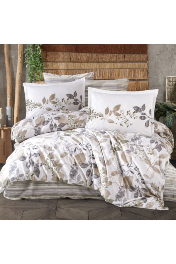 Clasy Ranforce Nevresim Takımı Çift Kişilik Azura V1 Bej