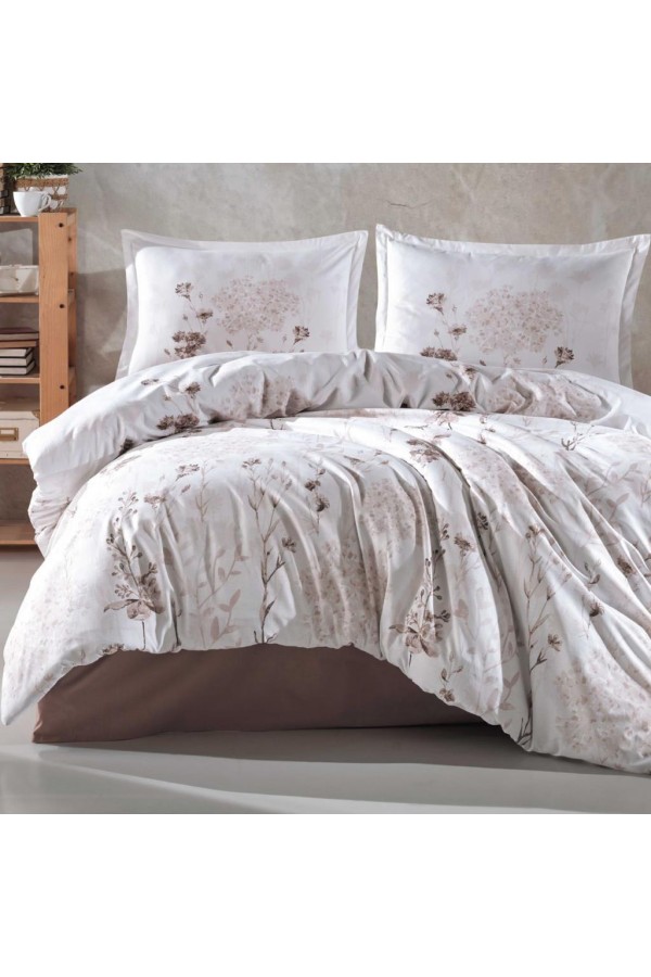 Clasy Ranforce Nevresim Takımı Çift Kişilik Ludi v1 Kahve