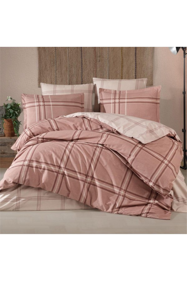 Clasy Ranforce Nevresim Takımı Çift Kişilik Capella V2 Kahve