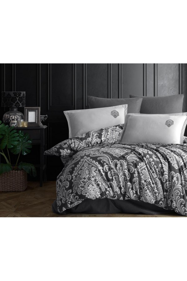 Clasy Ranforce Nevresim Takımı Çift Kişilik Majeste v1 Antrasit