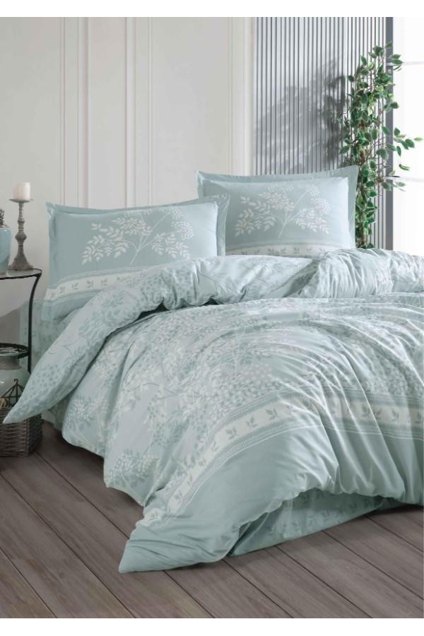 Clasy Ranforce Nevresim Takımı Çift Kişilik Devlin V1 Mint