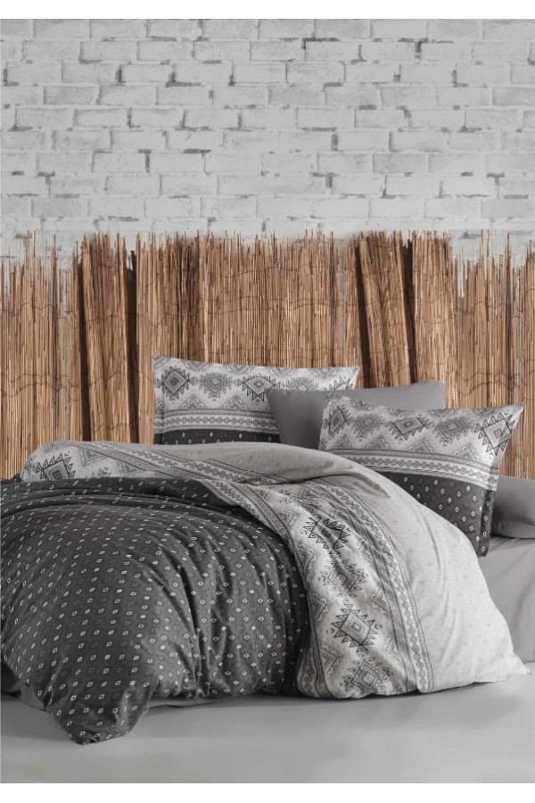 Clasy Ranforce Nevresim Takımı Çift Kişilik Astera V1 Antrasit