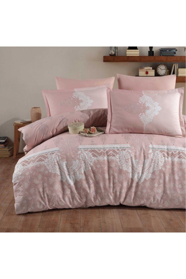 Clasy Ranforce Nevresim Takımı Çift Kişilik Levure v1 Pudra