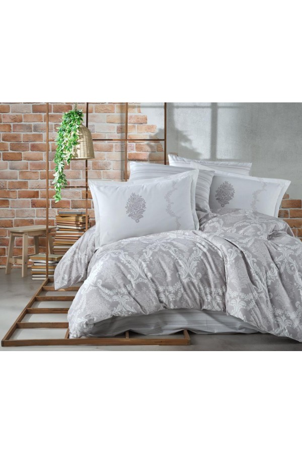 Clasy Ranforce Nevresim Takımı Çift Kişilik Fiorita v2 Lila