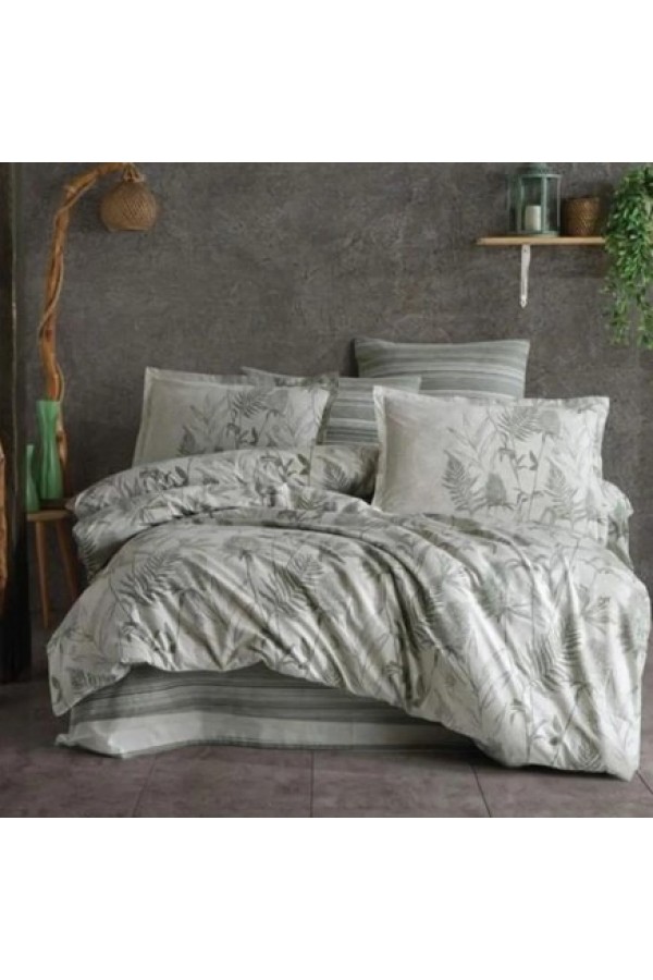 Clasy Ranforce Nevresim Takımı Çift Kişilik Tuva v1 Yeşil