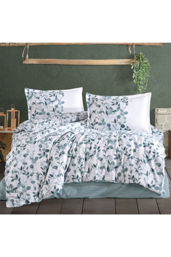 Clasy Ranforce Nevresim Takımı Çift Kişilik Putto V1 Mint