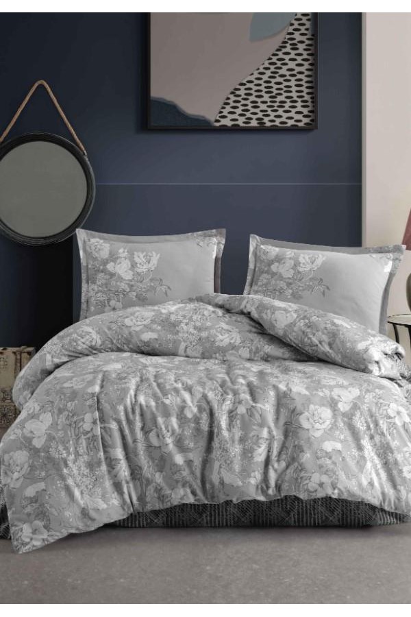 Clasy Ranforce Nevresim Takımı Çift Kişilik Destin V1 Gri