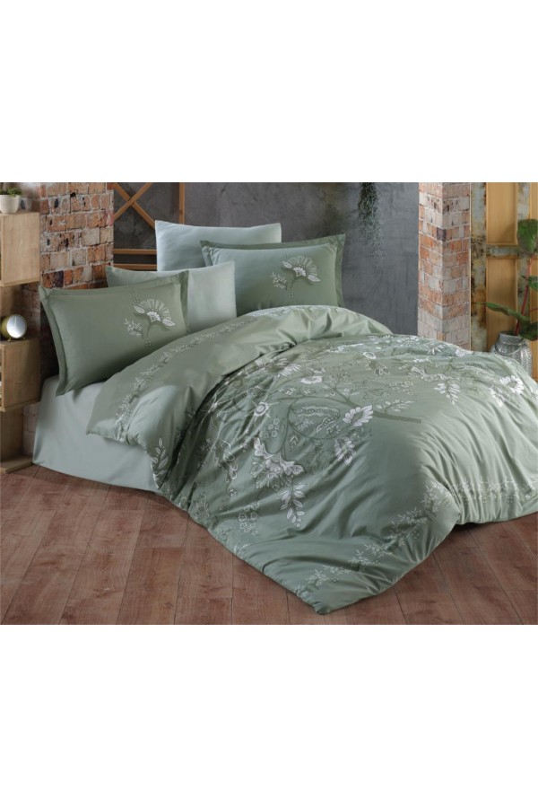 Clasy Ranforce Nevresim Takımı Çift Kişilik Mohana v1 Mint