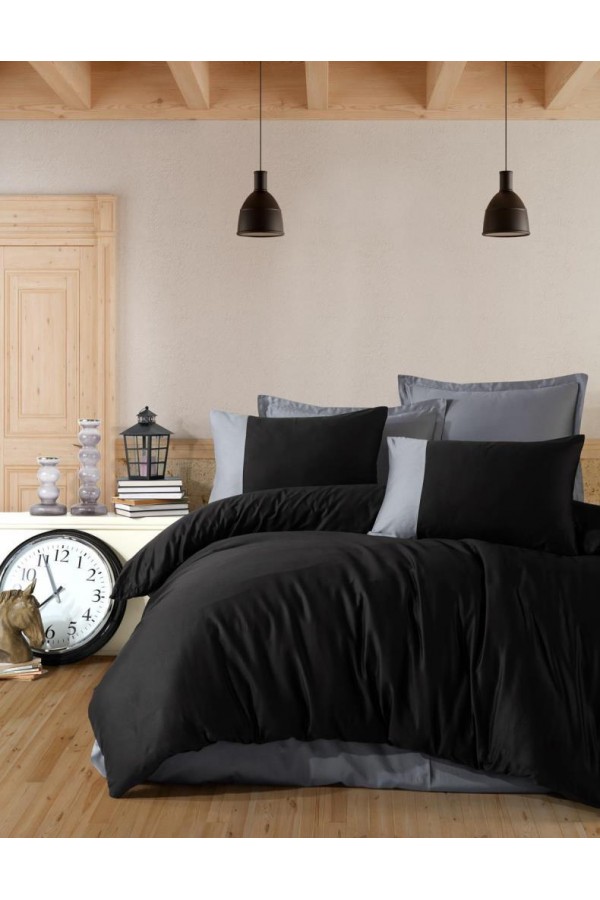 Clasy Butik Serisi Çift Kişilik Nevresim Takımı Pure V1 Siyah Clasy Butik Serisi Çift Kişilik Nevresim Takımı Pure V1 Siyah