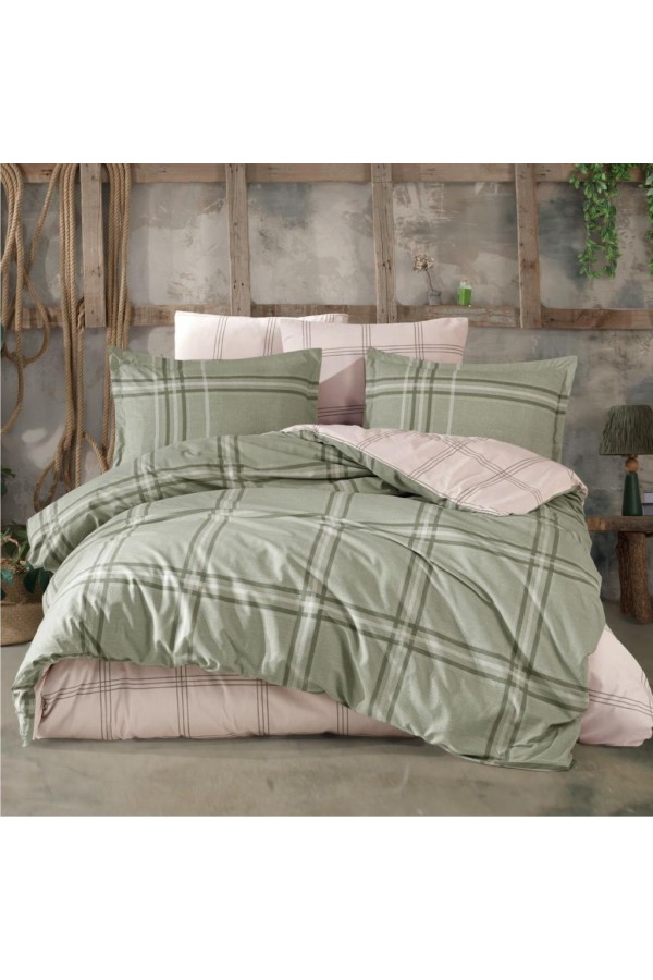 Clasy Ranforce Nevresim Takımı Çift Kişilik Capella V1 Yeşil