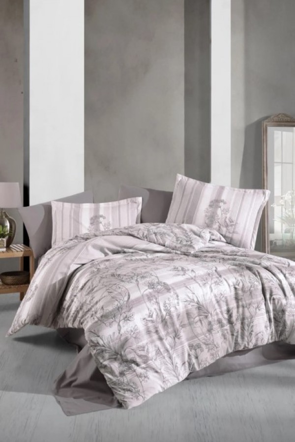 Clasy Ranforce Nevresim Takımı Çift Kişilik Simle v1 Gri Clasy Ranforce Nevresim Takımı Çift Kişilik Simle v1 Gri