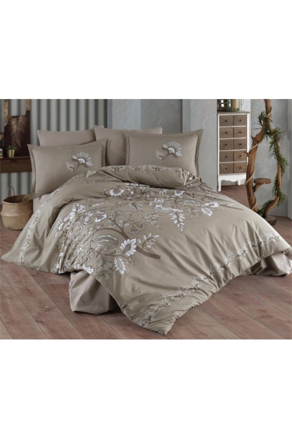 Clasy Ranforce Nevresim Takımı Çift Kişilik Mohana v2 Bej