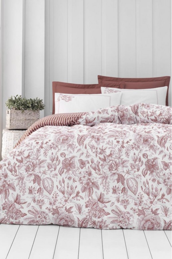 Clasy Ranforce Grazia Cinnamon Çift Kişilik Uyku Seti