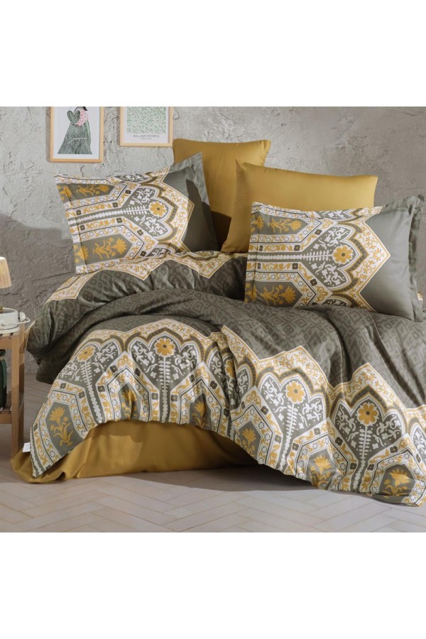 Clasy Saten Çift Kişilik Nevresim Takımı Adal Haki